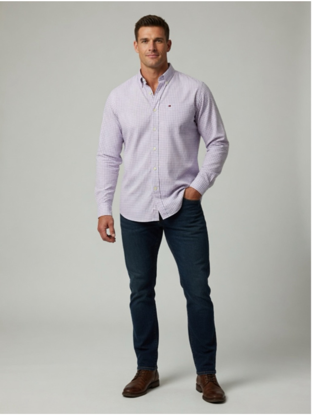 Tommy Hilfiger long sleeve button up shirt sz 3xlt